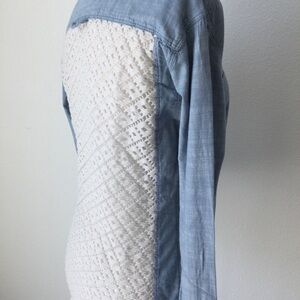 Free People Blue Long Sleeve Tee